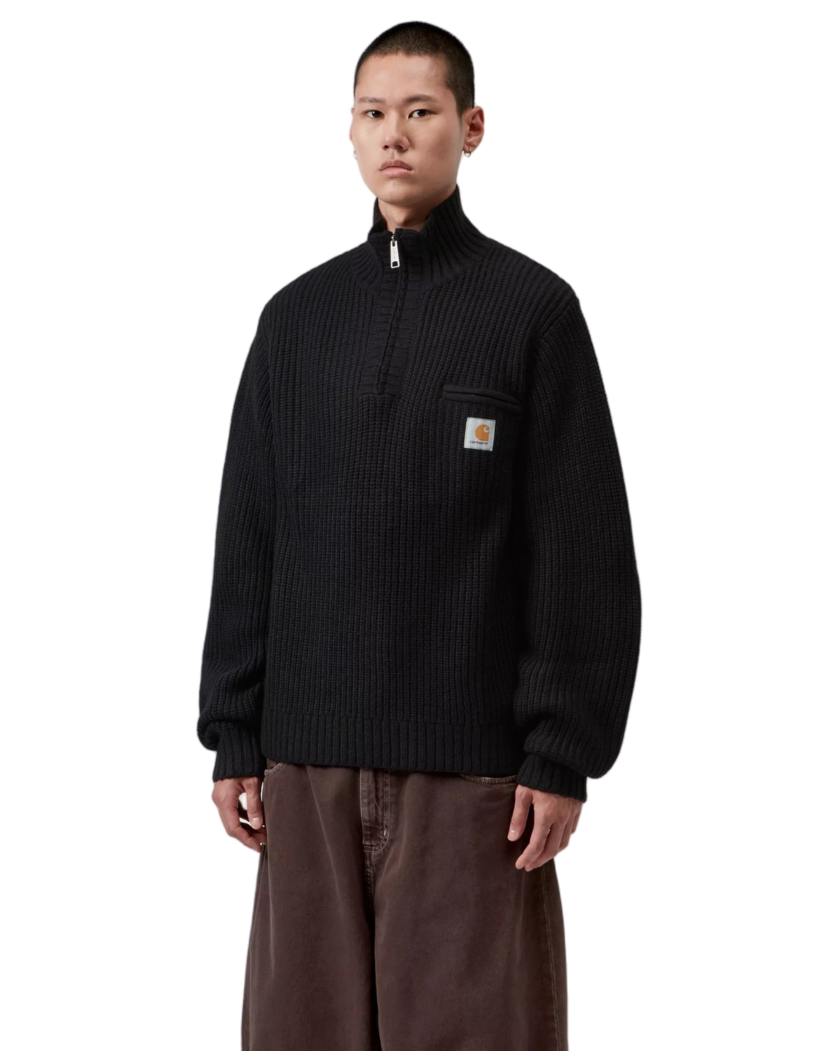 Carhartt WIP Detroit Half Zip Sweater - Black