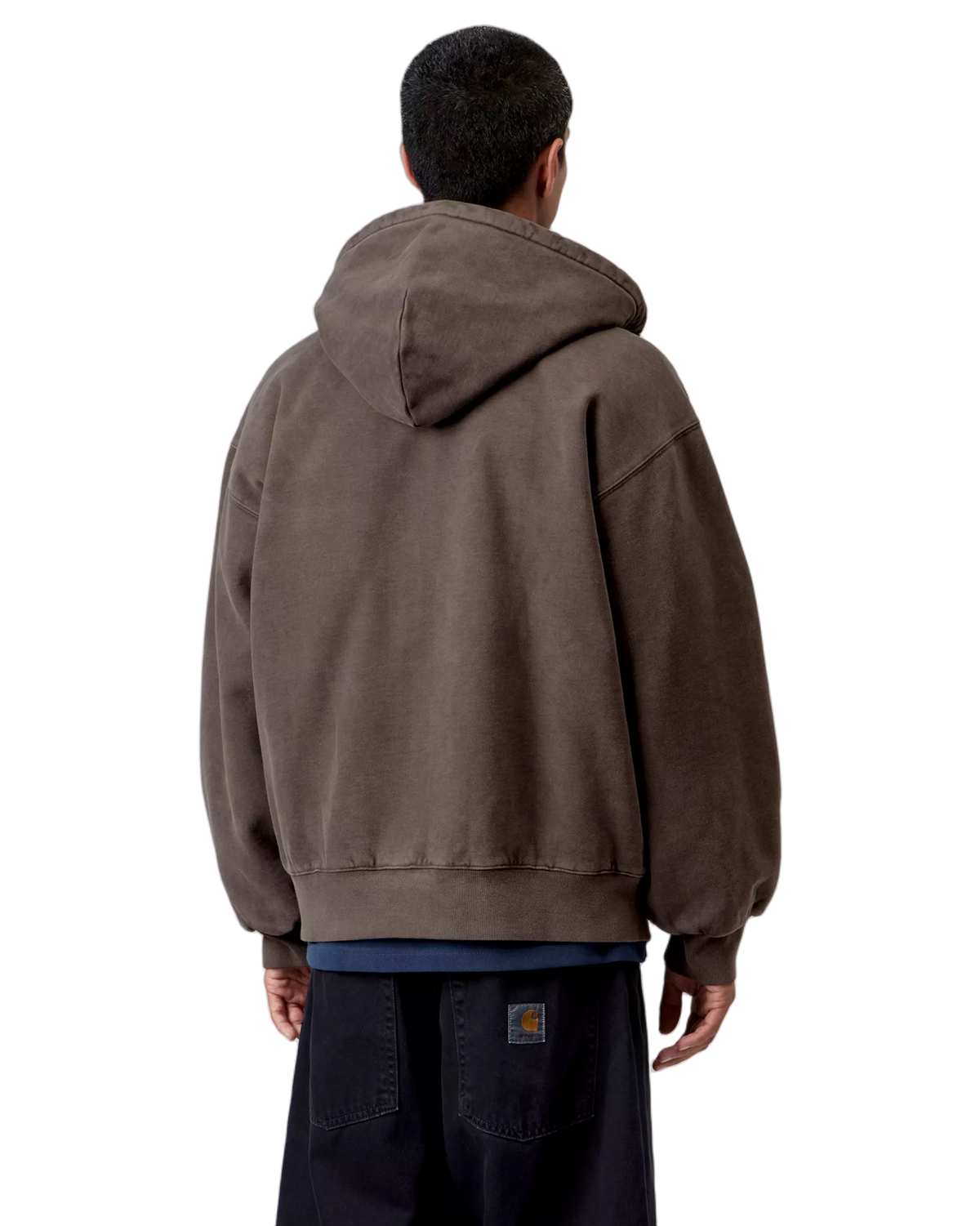 Carhartt WIP Hooded Vista Zip Jacket Garment Dyed Tobacco