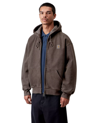 Carhartt WIP Hooded Vista Zip Jacket Garment Dyed Tobacco