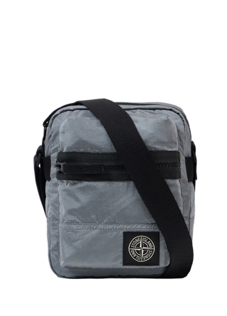 Stone Island 9200015 Coated Nylon Metal IN Econyl® Pouch Bag Ash Grey