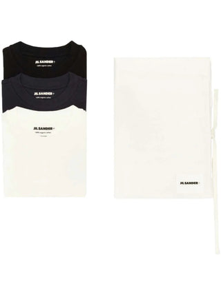 Jil Sander 3-pack Logo Patch T-shirt Black/White/Blue