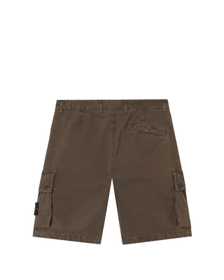 Stone Island L100011 Organic Cotton Canvas 'OLD' Effect Bermuda Shorts Green
