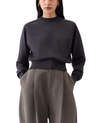 Jacquemus Logo Embroidery Wool Sweater Grey