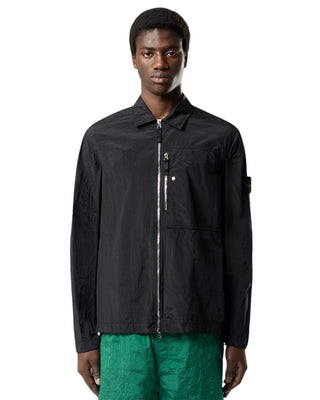 Stone Island 1200038 NYLON METAL IN ECONYL® Zip Overshirt Black