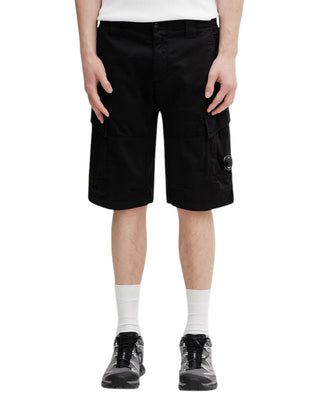C.P. Company Sateen Stretch Cargo Shorts Black RSCMBE746A005694G