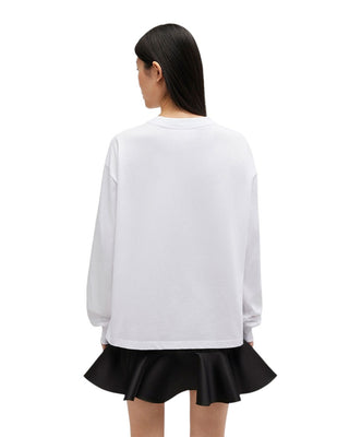 Ganni Fruit Long-Sleeve Bright White