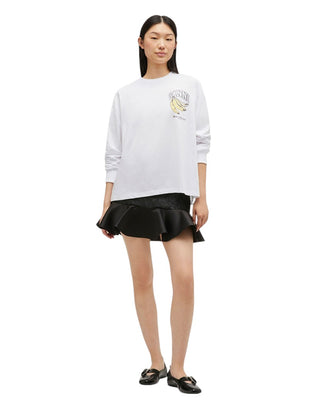 Ganni Fruit Long-Sleeve Bright White