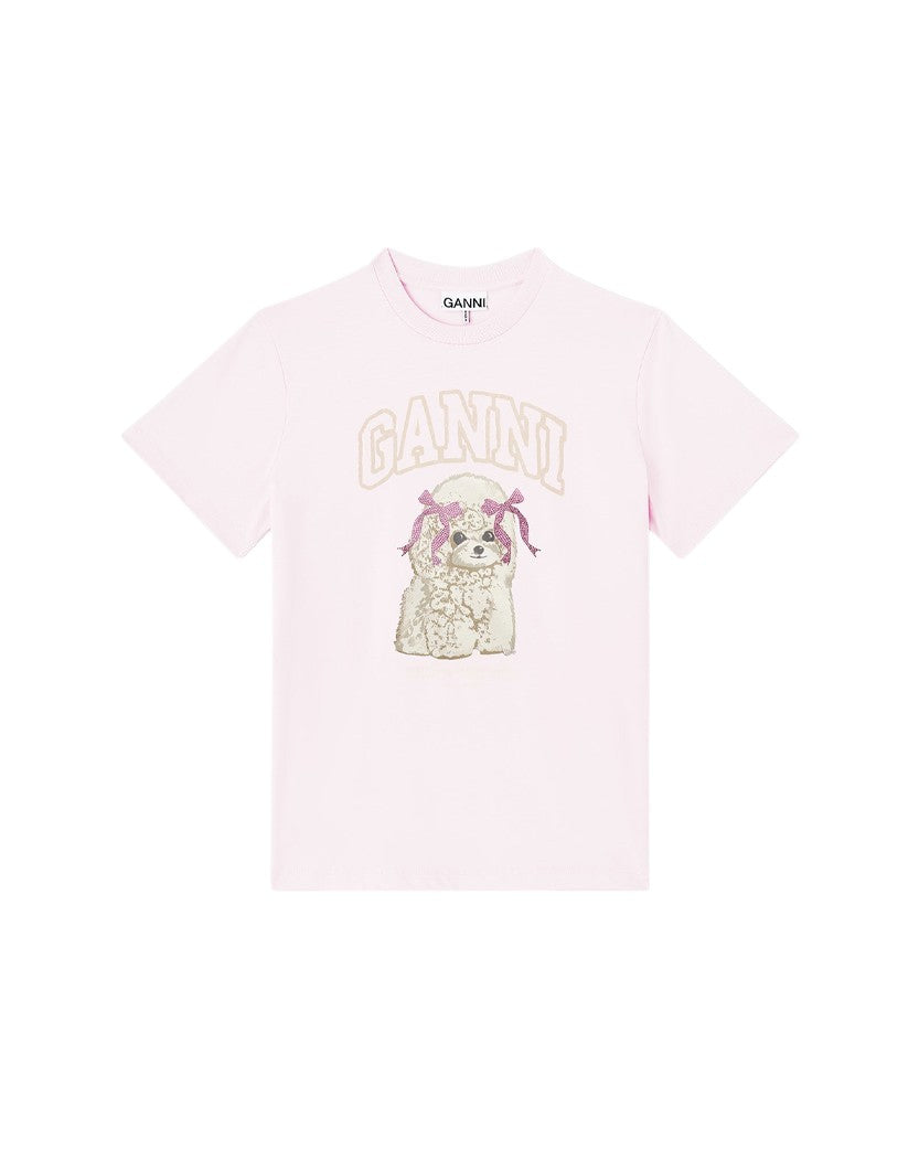 Ganni Poodle T-Shirt Chalk Pink