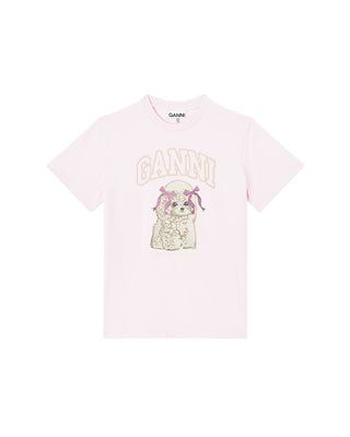 Ganni Poodle T-Shirt Chalk Pink