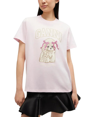 Ganni Poodle T-Shirt Chalk Pink