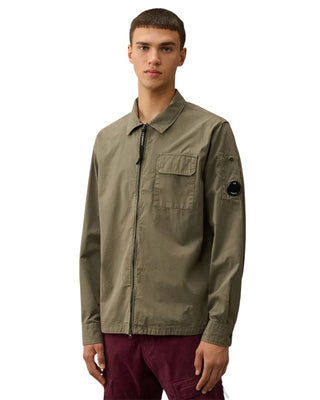 C.P. Company Gabardine Zip Overshirt Green RCCMOS705A110143G