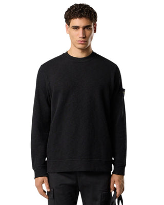 Stone Island 6100053 VANISE BRUSHED HEAVY COTTON JERSEY Sweatshirt Black