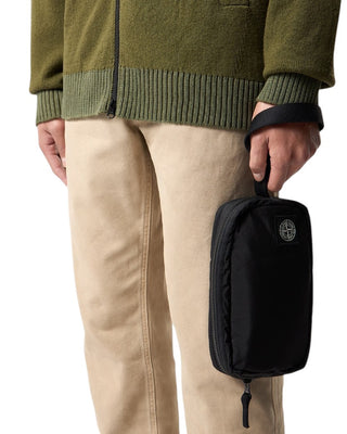 Stone Island 9200013 COATED NYLON METAL IN ECONYL®  Pouch Black