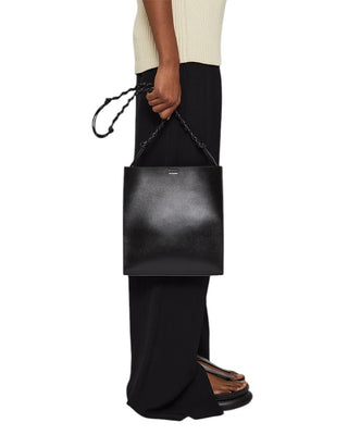 Jil Sander Tangle Medium Shouder Bag Black