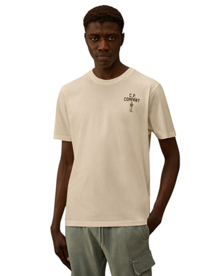 C.P. Company 30/1 Jersey Short Sleeve British Sailor T-Shirt Gauze White 20CMTS174A110579W