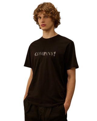 C.P. Company 30/1 Jersey Short Sleeve Chest Logo T-Shirt Black 20CMTS085A005100W