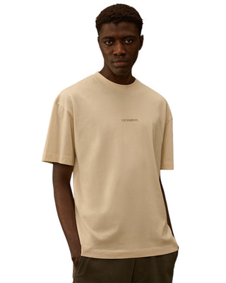 C.P. Company 30/1 Jersey Short Sleeve Logo T-Shirt Frozen Dew White 20CMTS087A005100W