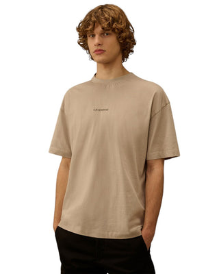 C.P. Company 30/1 Jersey Short Sleeve Logo T-Shirt Dove Grey 20CMTS087A005100W