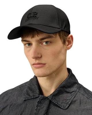 C.P. Company Chrome-R Logo Cap Black RCCMAC749A110545A