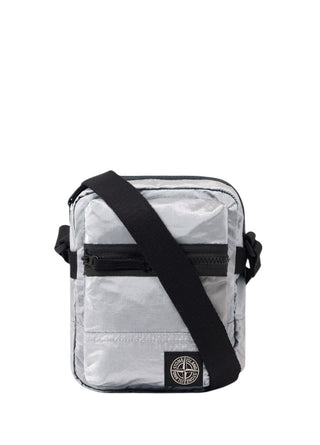 Stone Island 9200015 COATED NYLON METAL IN ECONYL® Pouch Bag Pearl Grey