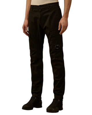 C.P. Company Stretch Sateen Ergonomic Cargo Pants Black 20CMPA134A005694G
