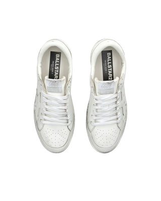 Golden Goose Ball Star Leather Sneakers Optic White
