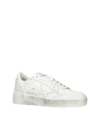 Golden Goose Ball Star Leather Sneakers Optic White