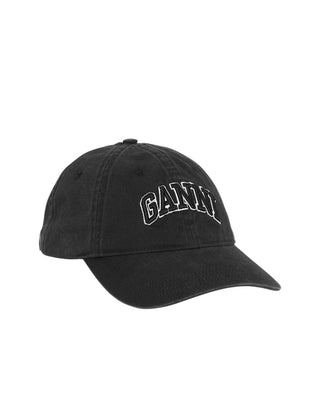 Ganni Canvas Cap Black