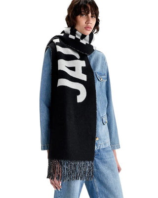 Jacquemus 'Lecharpe' Logo Scarf Black White