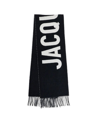 Jacquemus 'Lecharpe' Logo Scarf Black White