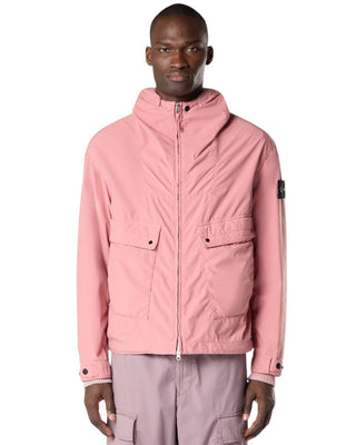 Stone Island 4100052 LIGHT COMPACT TOUCH POLY-TC Hooded Jacket Oleander
