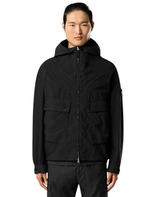Stone Island 4100052 LIGHT COMPACT TOUCH POLY-TC Hooded Jacket Black