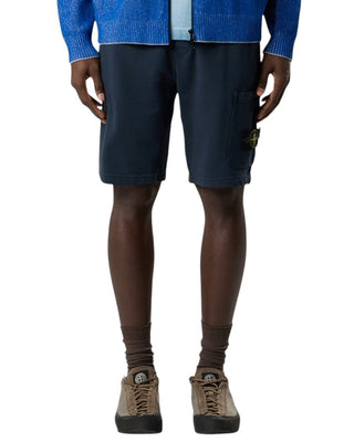 Stone Island 6200011 ORGANIC COTTON FLEECE Shorts Navy Blue