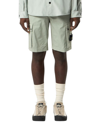 Stone Island L100019 STRETCH ORGANIC COTTON TWILL Cargo Bermuda Shorts Sage Green