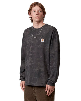 Carhartt WIP L/S Camo Combi T-Shirt Green / Graphite