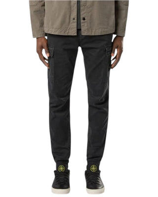 Stone Island 313L1 Regular Tapered Fit Cargo Pants Black