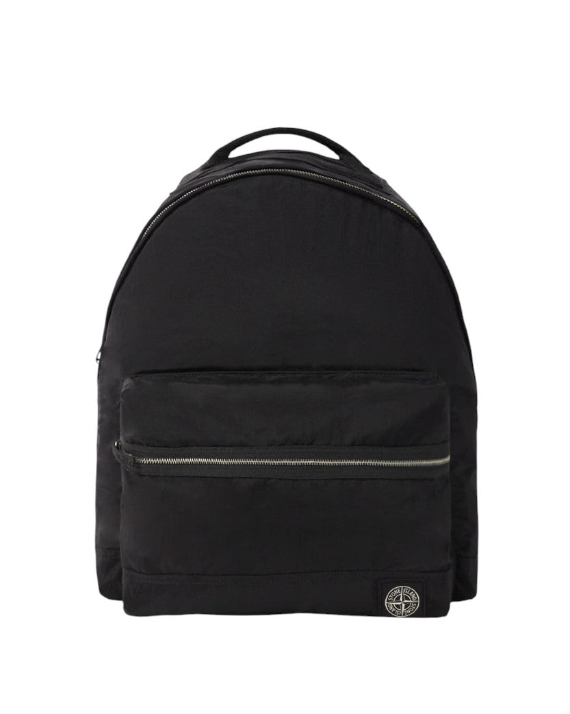 Stone Island 9200014 Coated Nylon Metal Backpack Black