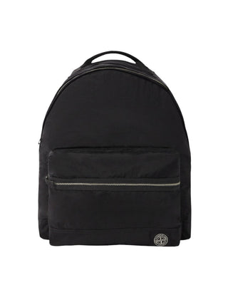 Stone Island 9200014 Coated Nylon Metal Backpack Black