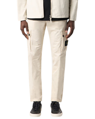 Stone Island 3100303 Brushed Organic Cotton Canvas 'OLD' Effect Pants Sand