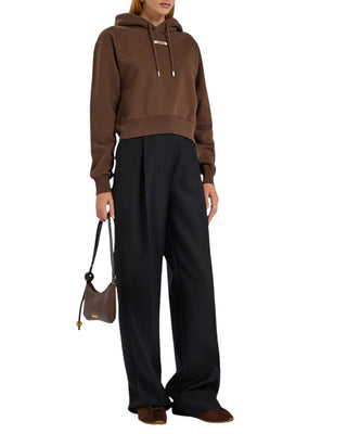 Jacquemus Gros Grain Hoodie Brown