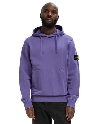 Stone Island 6100062 ORGANIC COTTON FLEECE Hoodie Lavender