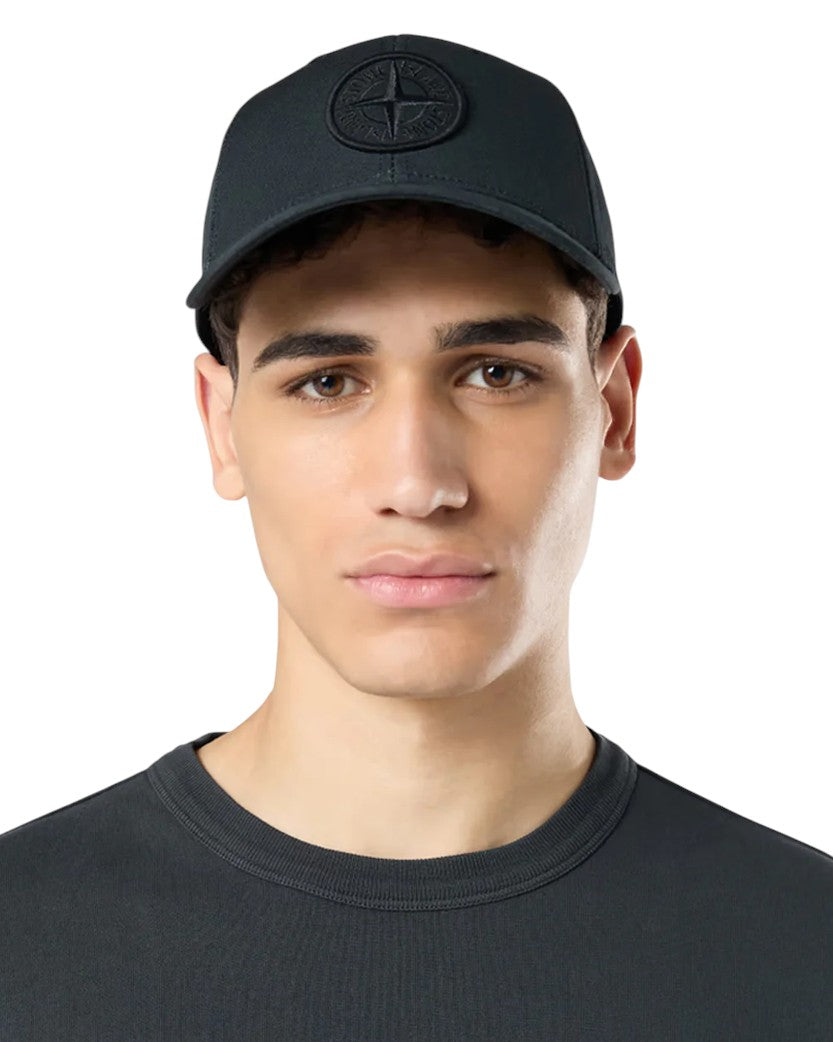 Stone Island 99661 COTTON REP 6-Panel Cap Black