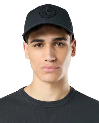 Stone Island 9100996 Cotton Reps Cap Black