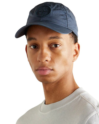 Stone Island 99576 Econyl Regenerated Nylon 6-Panel Cap Navy