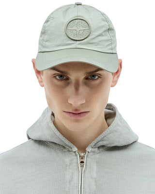 Stone Island 99576 Logo Embroidery Nylon Cap Green