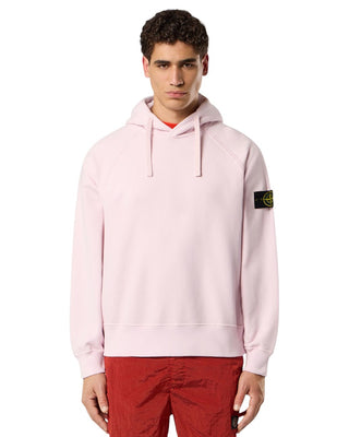 Stone Island 6100023 BRUSHED ORGANIC COTTON FLEECE Oversized Hoodie Pink