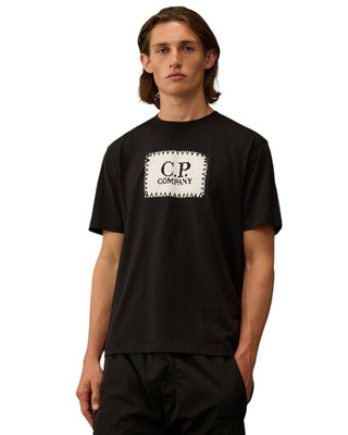 C.P. Company Logo Label T-Shirt Black 18CMTS029A005100W