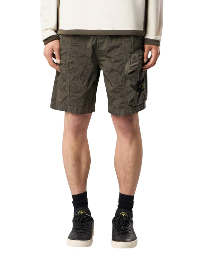 Stone Island L100007 NYLON METAL IN ECONYL® Bermuda Shorts Military Green