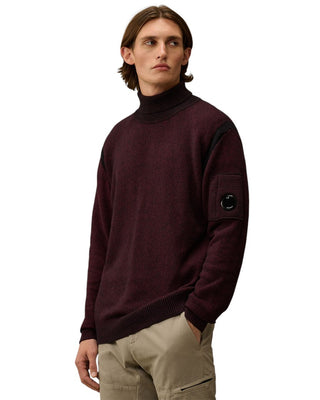 C.P. Company Wool Turtleneck Sweater Red Purple 17CMKN257A006170A