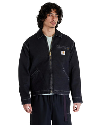 Carhartt WIP OG Detroit Jacket (Winter) Aged Canvas Stone Washed Black